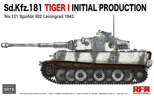 RM-5078 1/35 Sd.Kfz.181 Tiger I Initial Production No.121 SpzAbt. 502 Leningrad 1943