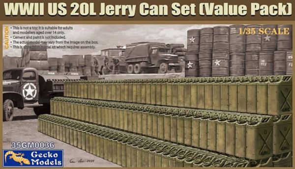 35GM0036 1/35 WWII US 20L Jerry Can Set