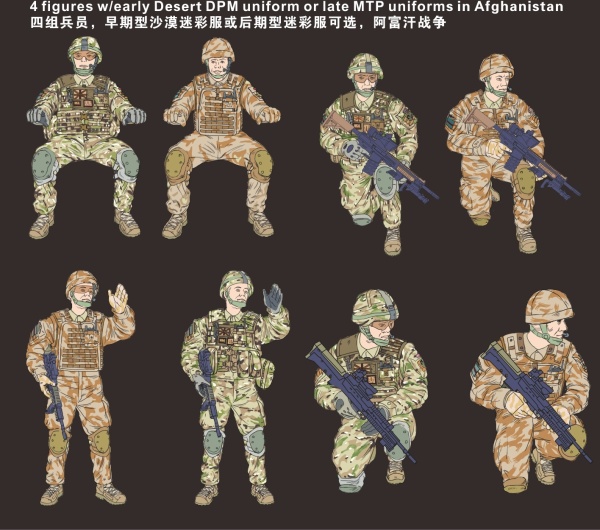 CB35207 1/35 British Army ATV Quad Bike and Trailer w/Soldier