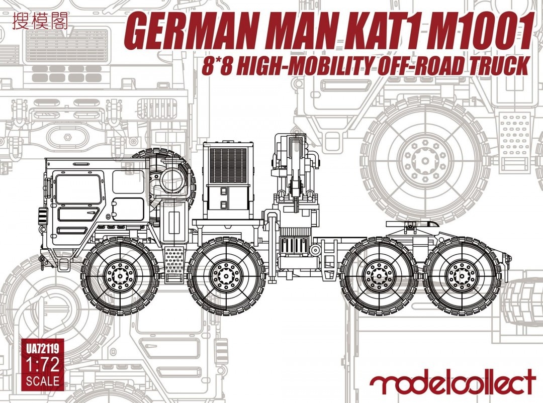 UA72119 German MAN KAT1M1001 8*8 HIGH-Mobility off-road truck