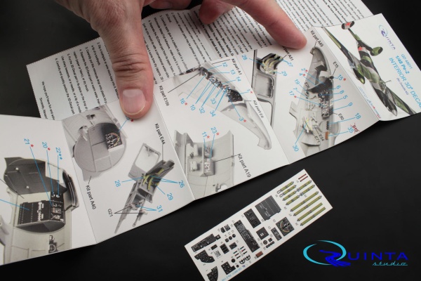 QD48011 1/48 3D Декаль интерьера кабины Пе-2  (для модели Звезда)