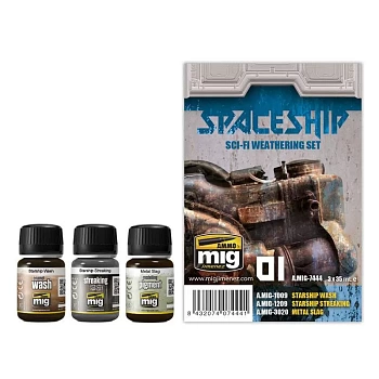 AMIG7444 Ammo Mig SPACESHIP SCI-FI WEATHERING SET AMIG7444 Ammo Mig SPACESHIP SCI-FI WEATHERING SET