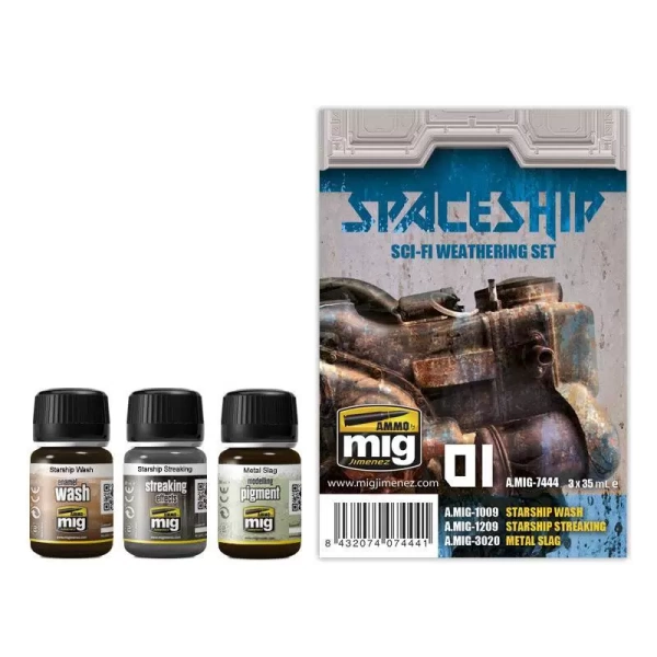 AMIG7444 Ammo Mig SPACESHIP SCI-FI WEATHERING SET AMIG7444 Ammo Mig SPACESHIP SCI-FI WEATHERING SET