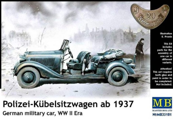 MB35101 1/35 German military car, WW II era. Polizei-Kubelsitzwagen ad 1937 