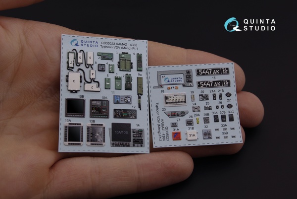 QD35023 1/35 3D Декаль интерьера кабины для семейства К-4386 Тайфун-ВДВ (для модели MENG)