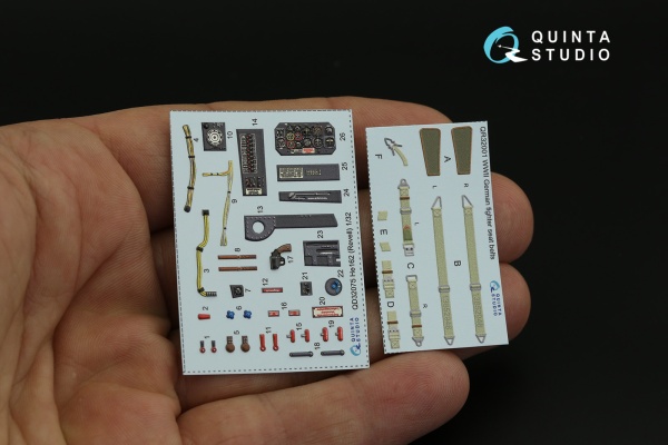 QD32075 3D Декаль интерьера кабины He 162 (Revell)