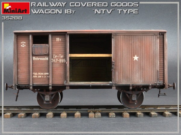 MA35288 1/35 Железнодорожный Крытый вагон 18т. Тип "НТВ"