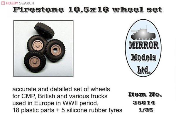 MM35014 1/35 Wheel Set for CMP and British Trucks Firestone 10.5x16