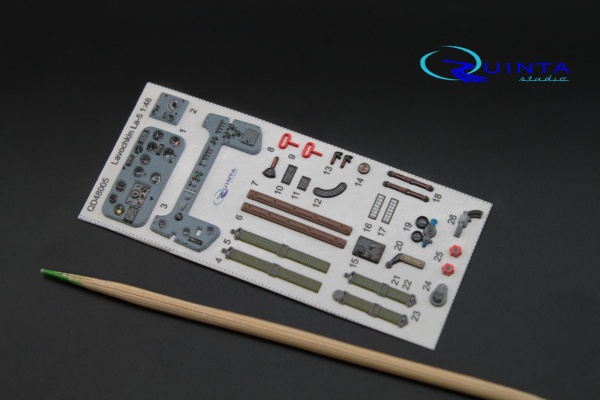 QD48005 1/48 3D Декаль интерьера кабины Ла-5  (для модели Звезда 4801)