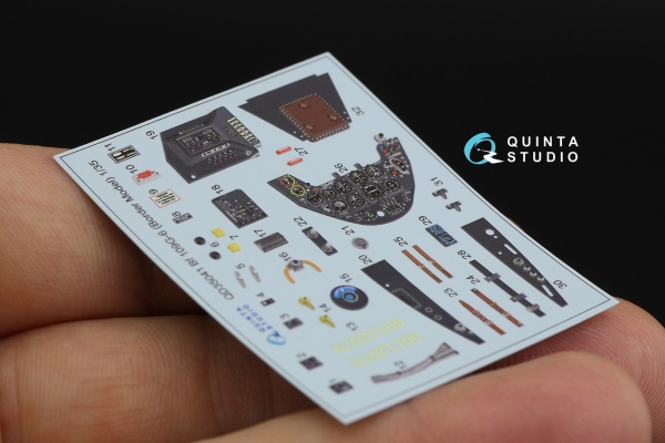 QD35041 1/35 3D Декаль интерьера кабины Bf 109G-6 (для модели Border Model)