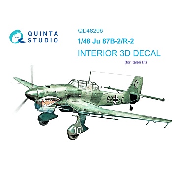 QD48206 1/48 3D Декаль интерьера кабины Ju 87B-2/R-2 (Italeri)