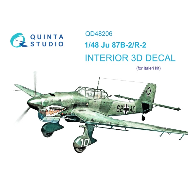 QD48206 1/48 3D Декаль интерьера кабины Ju 87B-2/R-2 (Italeri)