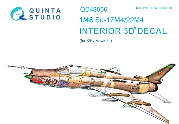 QD48056 1/48 3D Декаль интерьера кабины Су-17М4/22М4 (для модели KittyHawk)