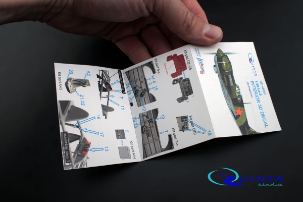 QD48005 1/48 3D Декаль интерьера кабины Ла-5  (для модели Звезда 4801)