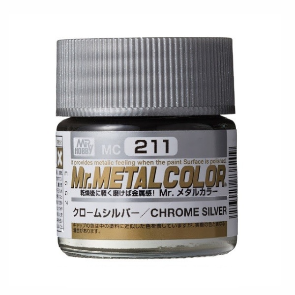 MC211 Mr. Metal Colors (10 ml) Chrome Silver MC211 Mr. Metal Colors (10 ml) Chrome Silver