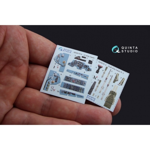 QD48170 1/48 3D Декаль интерьера кабины Су-27 (для модели KittyHawk)