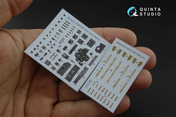 QD48192 1/48 3D Декаль интерьера кабины Bf 110C/D (для модели Cyber-hobby)