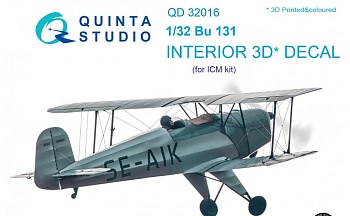 QD32016 1/32 3D Декаль интерьера кабины Bu 131 (для модели ICM)