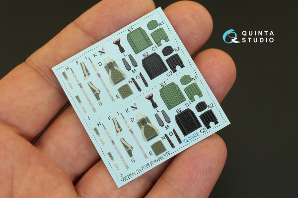 QD72020 3D Декаль интерьера кабины Су-27УБ (для модели Звезда)