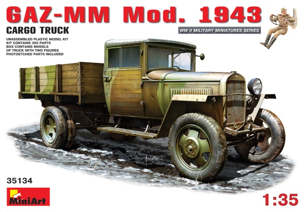 MA35134 1/35 Грузовой автомобиль GAZ-MM. Mod. 1943. Cargo Truck