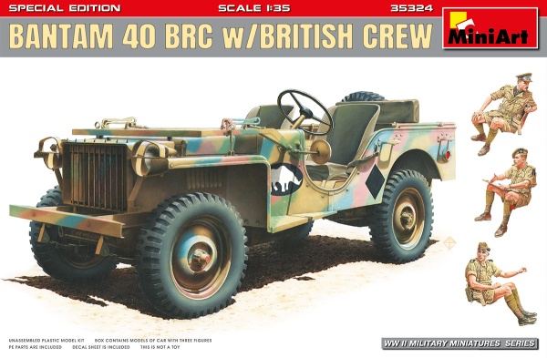 MA35324 1/35 Британский джип BANTAM 40 BRC с экипажем. Специальное издание