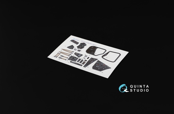 QD72019 3D Декаль интерьера кабины М-И-24В НАТО (черные панели) (для модели Звезда)