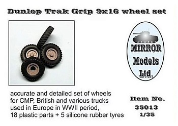 MM35013 1/35 Wheel Set for CMP and British Trucks Dunlop Trak grip 9x16