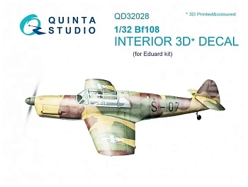 QD32028 3D Декаль интерьера кабины Bf 108 (Eduard)