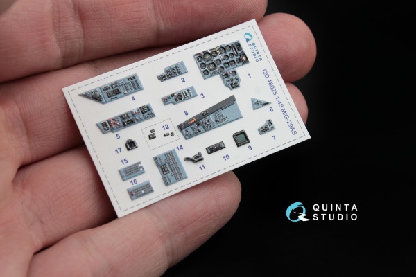 QD48025 1/48 3D Декаль интерьера кабины МиГ-29 AS (ВВС Словакии)  (для модели GWH)