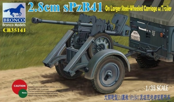 CB35141 1/35 2.8cm sPzb41 On Larger Steel-Wheeled carriage