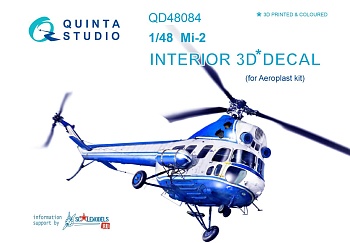 QD48084 3D Декаль интерьера кабины М-И-2 (для модели Aeroplast)