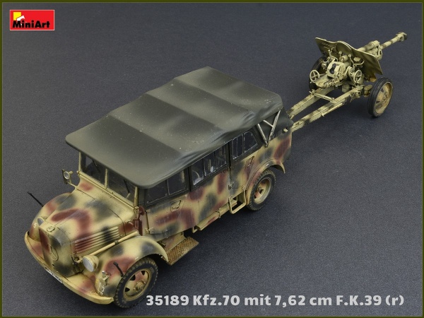 MA35189 1/35 Армейский автомобиль Kfz.70 с пушкой 7,62 cm F.K. 39 ( r )