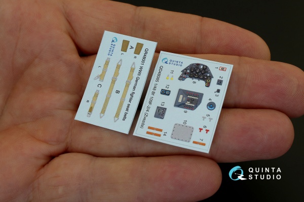 QD48085 3D Декаль интерьера кабины Bf 109F-2/F-4 (для модели Звезда)