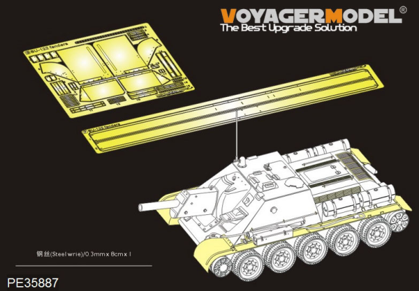 PE35887 WWII Russia SU-122 fenders