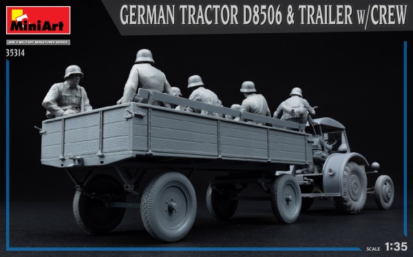 MA35314 Немецкий трактор D8506 с прицепом, перевозящий пехотинцев