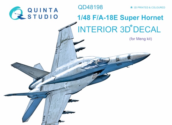 QD48198 1/48 3D Декаль интерьера кабины F/A-18E (для модели Meng)