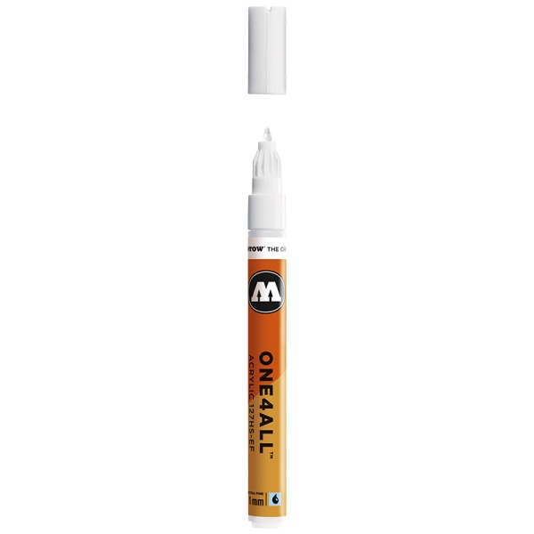 127102 Маркер MOLOTOW 127HS-EF ONE4ALL #160 Белый 1мм 127102 Маркер MOLOTOW 127HS-EF ONE4ALL #160 Белый 1мм
