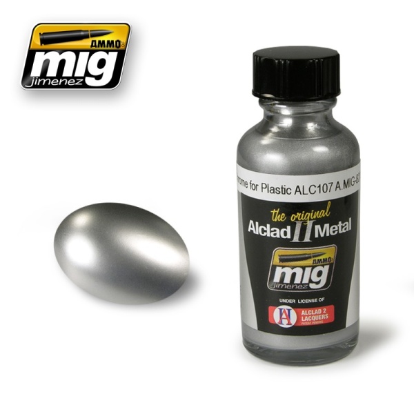 AMIG8205 CHROME FOR PLASTIC - Alclad II 107 (30 ml) AMIG8205 CHROME FOR PLASTIC - Alclad II 107 (30 ml)