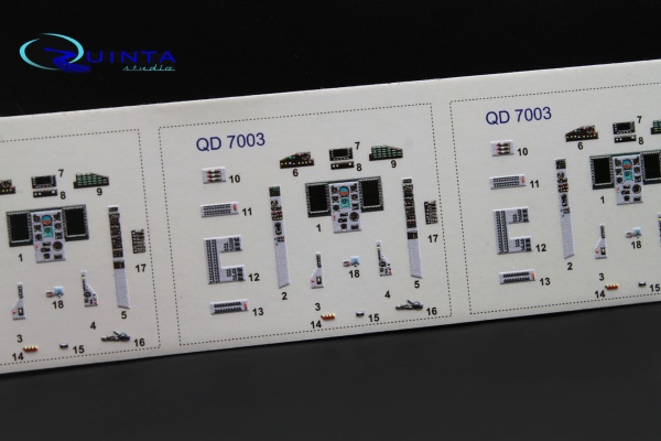 QD72003 1/72 3D Декаль интерьера кабины МиГ-29 СМТ (для модели Звезда 7309)