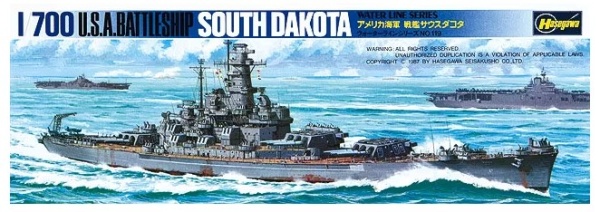 49607 Корабль SOUHDAKOTA (HASEGAWA) 1/700