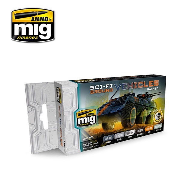 AMIG7155 SCI-FI GROUND VEHICLES COLOR SET AMIG7155 SCI-FI GROUND VEHICLES COLOR SET