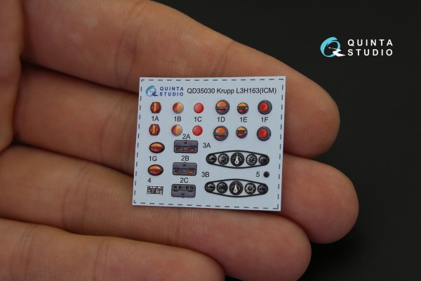 QD35030 1/35 3D Декаль интерьера кабины Krupp L3H163 (для модели ICM)