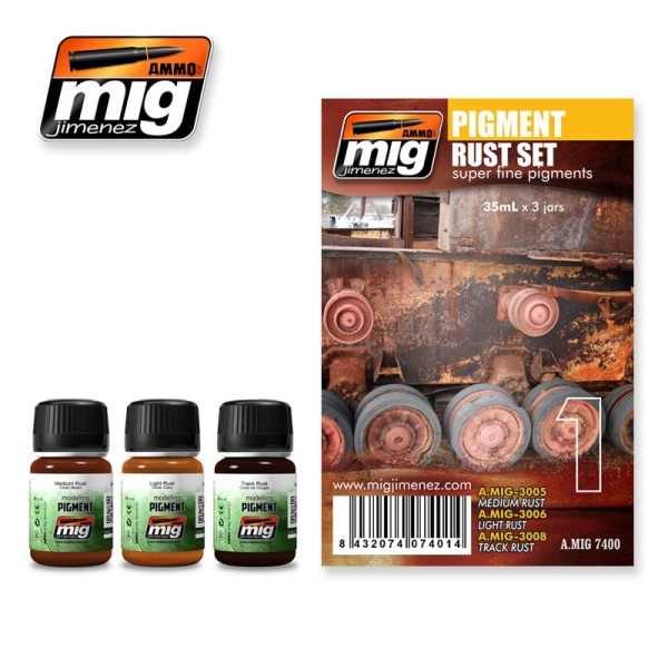 AMIG7400 PIGMENT RUST SET (Набор: 3005, 3006, 3008) AMIG7400 PIGMENT RUST SET (Набор: 3005, 3006, 3008)