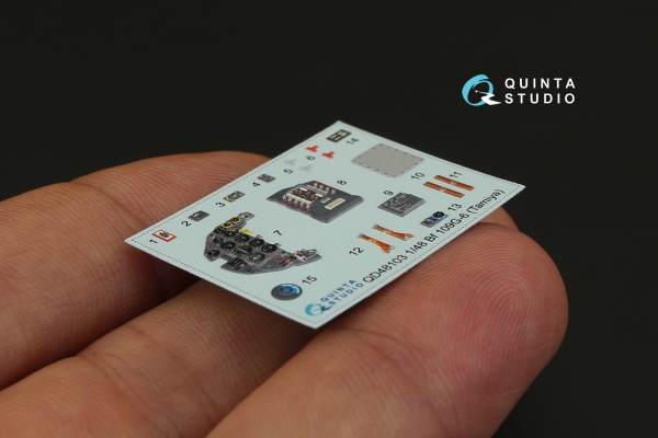 QD48103 3D Декаль интерьера кабины Bf 109G-6 (для модели Tamiya)