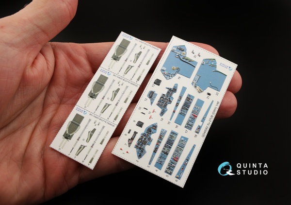 QD48062 1/48 3D Декаль интерьера кабины Су-27УБ (для модели GWH)