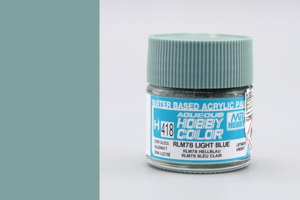 H418 Hellblau / Light Blue RLM78 /светло голубой/ (10мл.) H418 Hellblau / Light Blue RLM78 /светло голубой/ (10мл.)