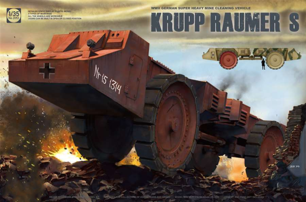 ТА2053 1/35 WWII German Super Heavy Mine Cleaning Vehicle Krupp Raumer S