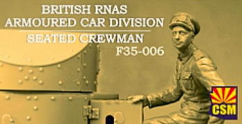 F35-006 British RNAS Armoured Car Division Cseated crewman