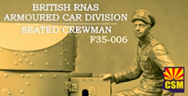 F35-006 British RNAS Armoured Car Division Cseated crewman