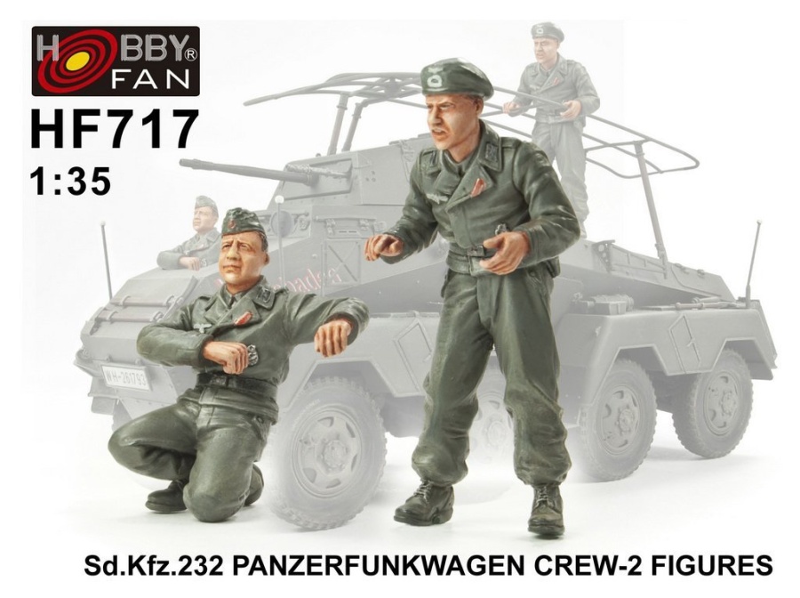 HF717 Sdkfz232 Panzer funkwagen CREW-2 FIGURES